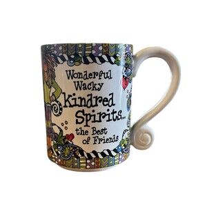Suzy Toronto Kindred Spirits Friendship Colorful Ceramic Decorative Coffee Mug
